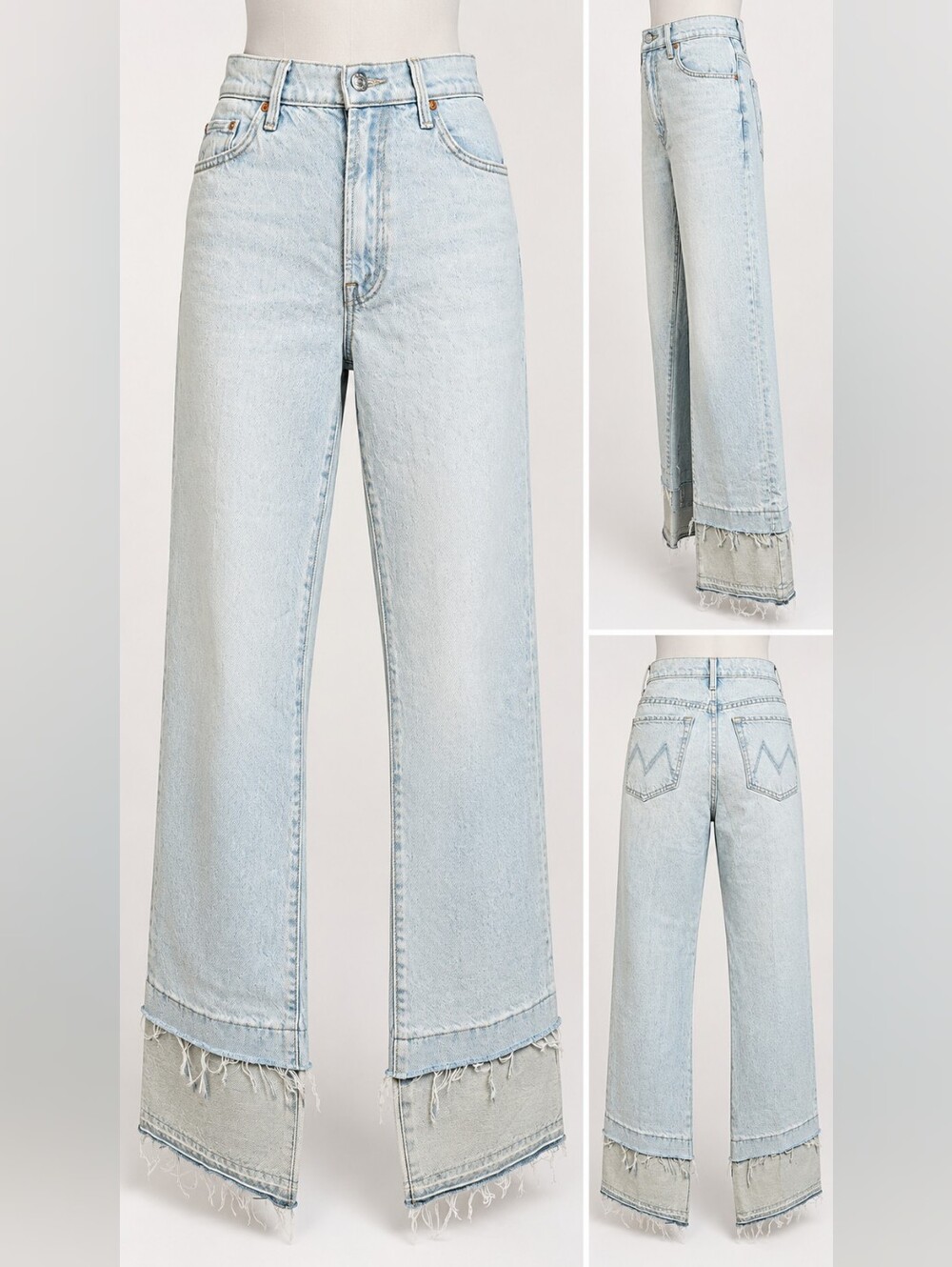 MOTHER The Insider Double Double Hover Mid Rise Bootcut Jeans 26 Sideways